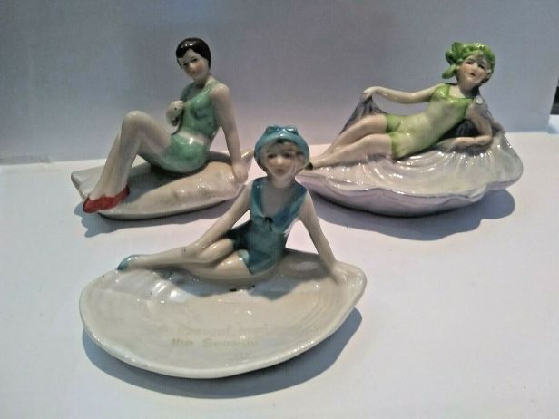 3-x-Miniature-Bisque-Figurine-Nude-Bathing
